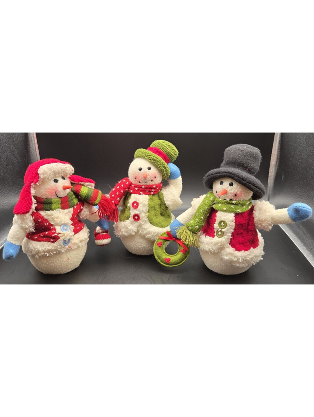 Soft & Comfy Christmas SNOWMAN Decoration 8" Tall Pre-Owned Great Condition